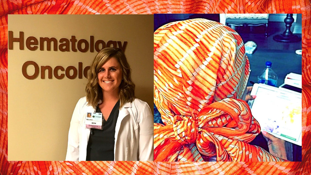 Eden Shell will donate this tangerine scarf in honor of Blood Cancer Awareness Month.