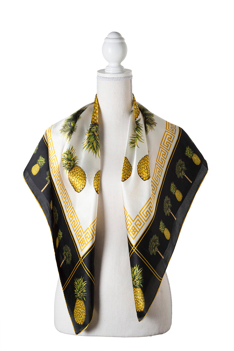 Pineapple and Palmetto Palm Scarf by Eden Shell on Bust Form